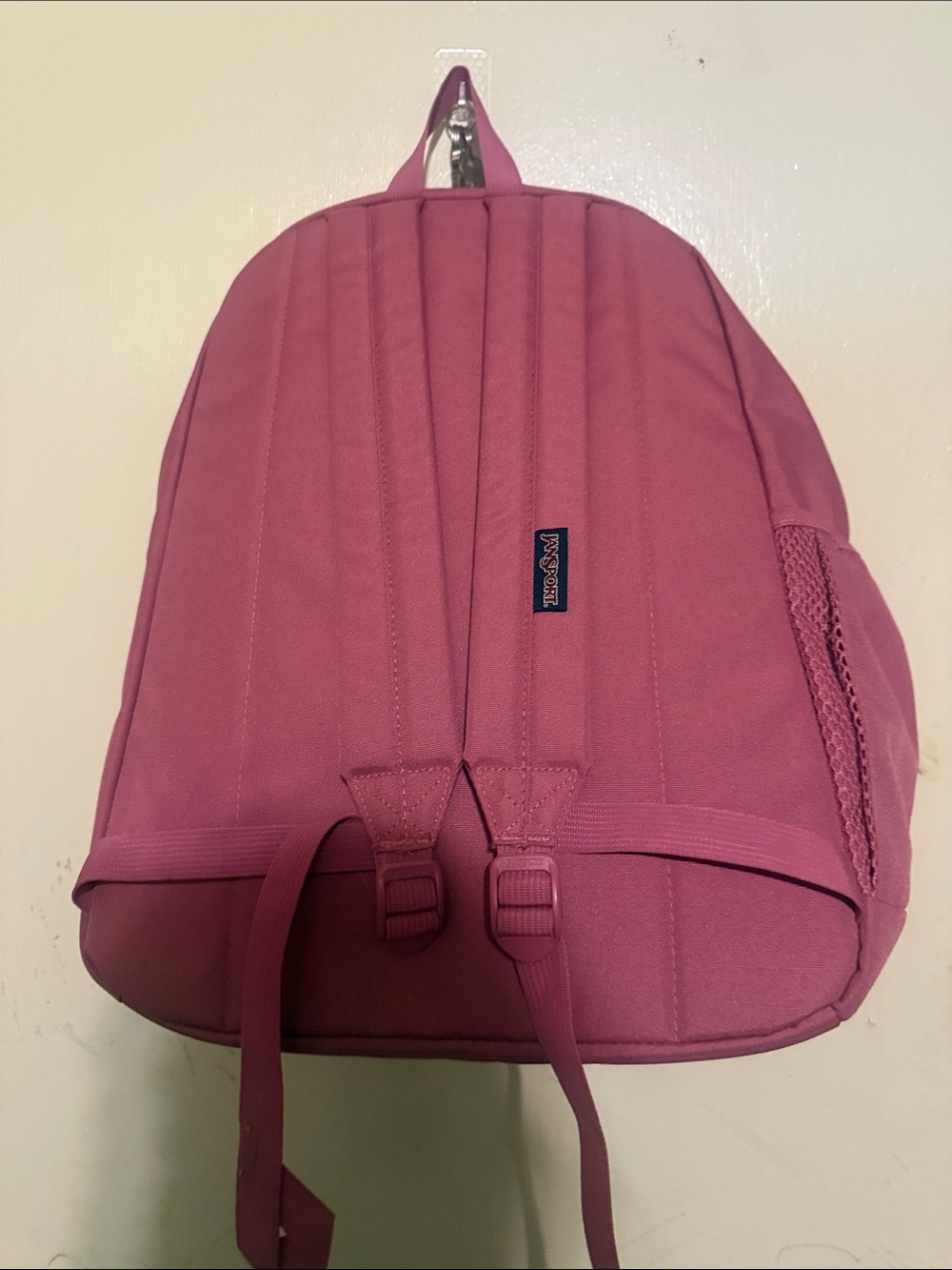 Jansport Rose Pink Backpack with Front Pocket - Picture 5 of 8